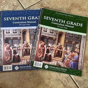 Memoria Press 7th grade Curriculum‎ manuals schedules Regular & Accelerated